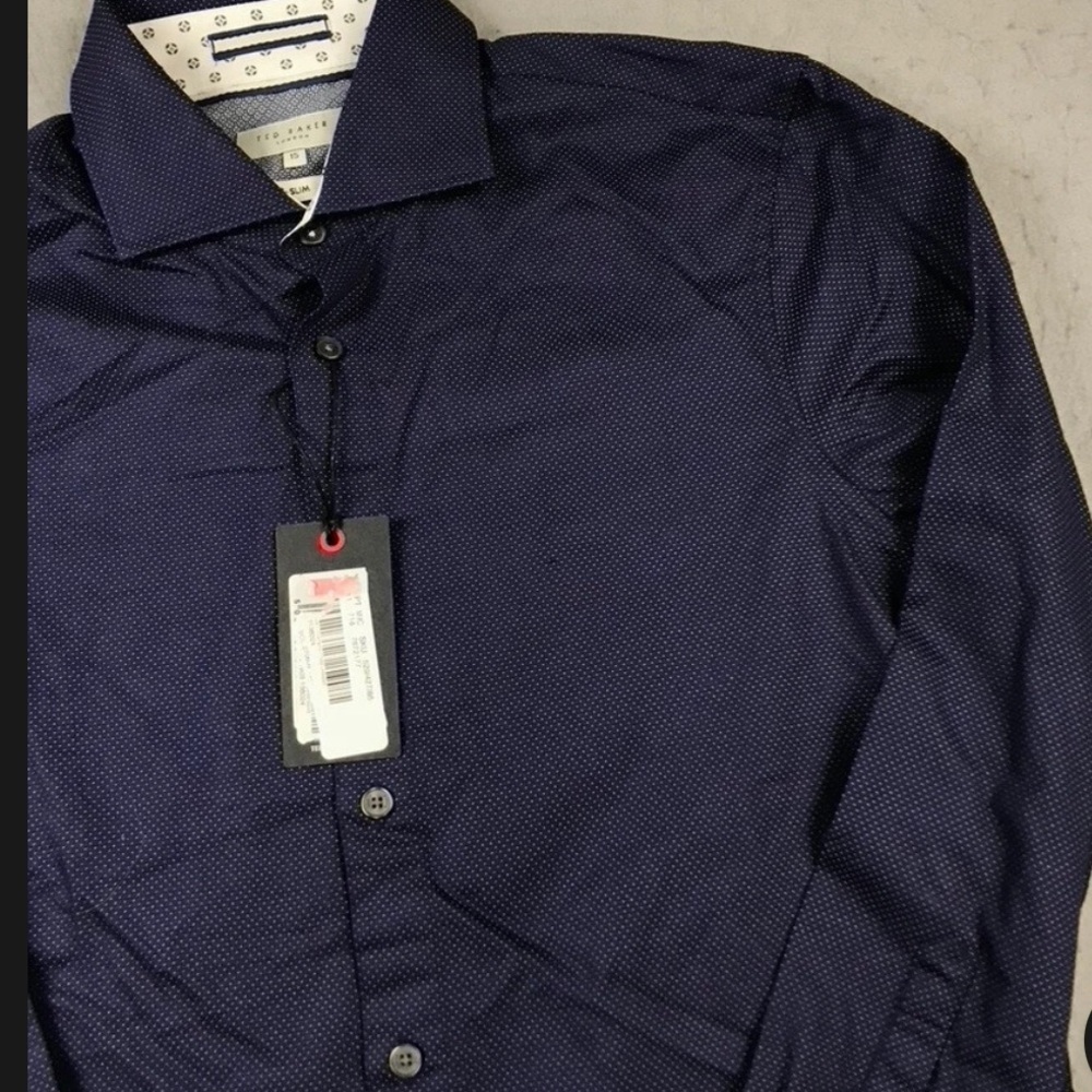 Ted Baker Purple Casual Button Down Shirt worn once